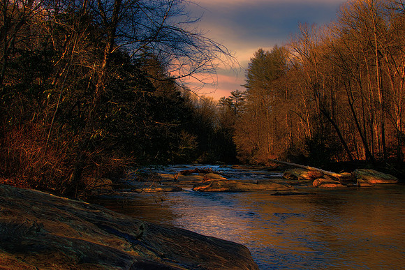 Sunset on the Etowah River